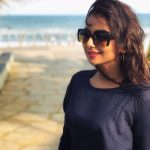 Mrudula Murali, black dress, beach