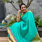 Rethika Srinivas, green saree, event