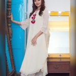 Rukshar Dhillon, white colour dress, full size