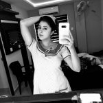 actress kaniha  black and white selfie  (32)