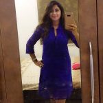 actress kaniha   blue churidhar mirror selfie (28)