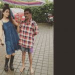 anaika soti photo at shootiing spot in blue green gown and black boots (8)