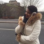 rachitha dinesh mahalakshmi Saravanan Meenakshi actress, instagram and travel photos  (3) in white  winter wear in UK