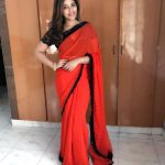 Anjali, red saree, latest