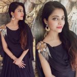 Janani Iyer, black dress