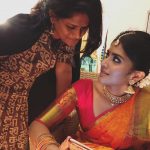 Megha Akash, saree, traditional look, shooting