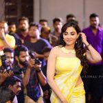 Parvatii Nair, press meet, neerali, yellow dress