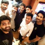 Simbu, aadhi, friends, selfie