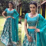 Trisha Krishnan, graceful, blue chudi