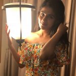 Iswarya Menon, colorful light, night