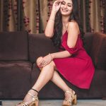 Payal Rajput, red dress, naughty pose