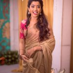 Rashmika Mandanna, brown saree, crazy face