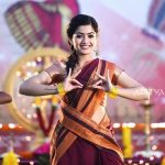 Rashmika Mandanna, kissable, red saree, dance