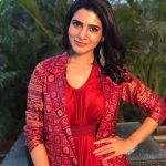 Samantha Akkineni, red dress, telugu actress