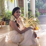 Aishwarya Lekshmi, Upcoimg Tamil Actress, Kerala Saree, Flower