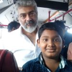 Ajith, Viswasam Shooting Spt, kids fan, bus