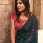 Hebah Patel, green saree