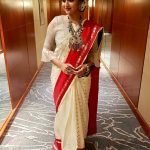 Keerthy Suresh, cute, saree, full size