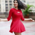 Komal Jha, Glamour Actress, red dress, dance