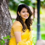 Monica Chinnakotla, Jiivi heroine, yellow saree, cute smile