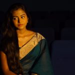 Neethu Vasudevan, green saree, night, theatre