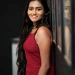 Neethu Vasudevan, red dress, smile, night