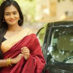 Neethu Vasudevan, red saree,  romantic