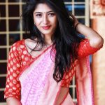 Roshni Prakash, pink saree, marvelous