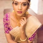 Sanchana Natarajan,  2.0 actress, pattu saree, top view