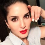 Sunny Leone, make up, red lipsstick