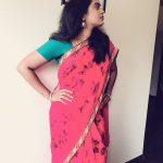 Suzane George, Ratsasan Actress, pink saree, rare