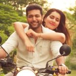 Adanga Maru, Jayam Ravi, Tamil Movie, Rashi Khanna, bike, hug, romance