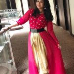 Alya Manasa, Raja Rani Serial Actress, red dress