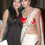 Amala Paul, Unseen With Actress, vj ramya, white saree, glamour