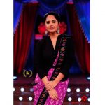 Anasuya Bharadwaj, Drama Juniours Season 3 judge, black dress