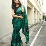 Anasuya Bharadwaj, Sacchindira Gorre Actress, green saree, 2018