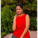 Anasuya Bharadwaj, Telugu heroine, red dress, anchor