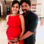 Anjana Rangan, Chandran, husband, red dress