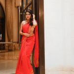 Anjana Rangan, full size, event, saree, red dress