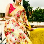 Anjana Rangan, unseen, saree, vj anjana