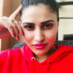 Inayat Sharma, Selfie, red t shirts. red lips