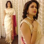 Lavanya Tripathi, Antariksham Actress, function, grand saree