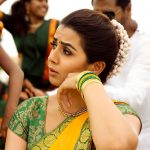 Nikki Galrani, saree, yellow saree, movie, Charlie Chaplin 2