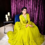 Nithya Naresh, Ennalum Sarath, yellow dress