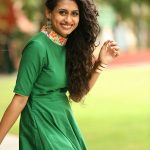 Nithya Naresh, green dress, malaiyali