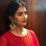 Pooja Hegde, red dress, makeup, cute