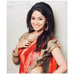 Shritha Sivadas, red saree, hip show