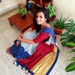 Sruthi Hariharan, Daari Thappisuva Devaru actress, saree, top view