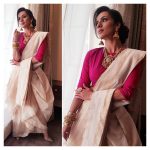 Sruthi Hariharan, Tesla heroine, fancy saree