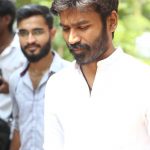 Vada Chennai press Meet, Dhanush, white dress